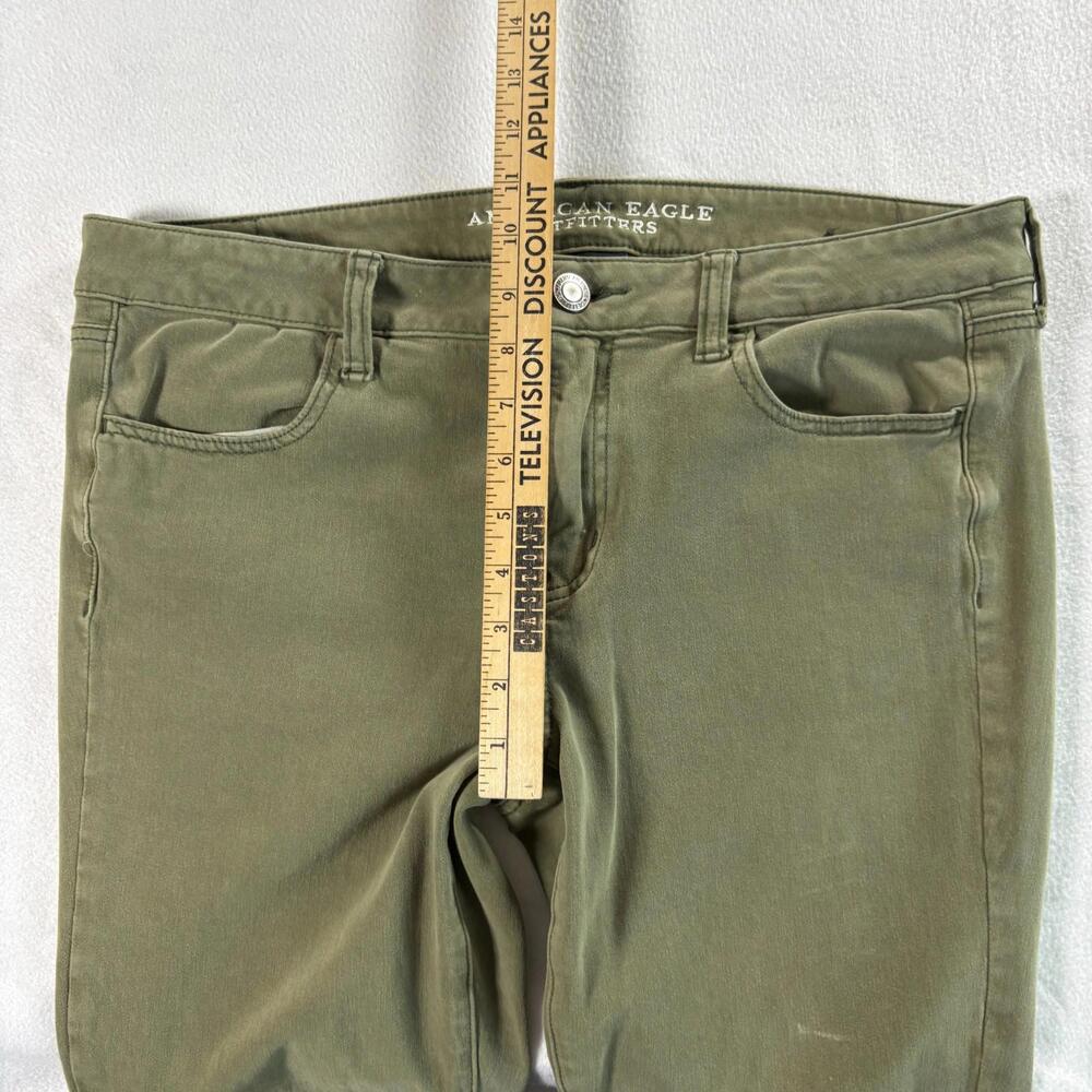 American Eagle Jegging 360 Super Stretch 35x28 Olive Skinny Jeans Womens 8 - Picture 8 of 10